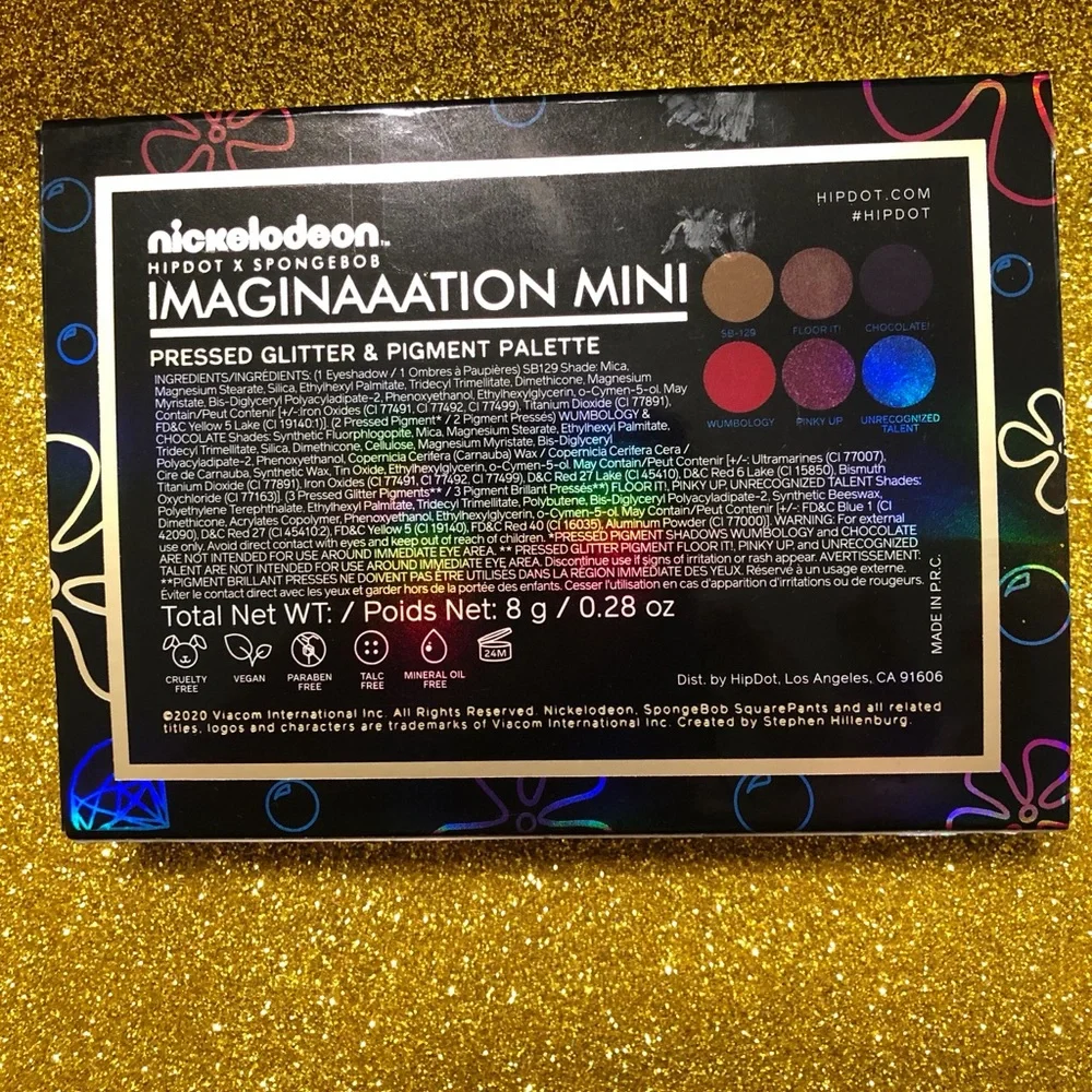 BNIB! Hipdot X SpongeBob Imagination Mini Palette